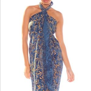 Sarong blue and tan